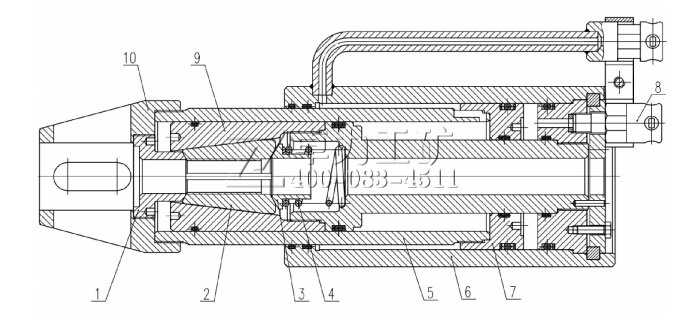 MS22-400/63礦用手動(dòng)錨索張拉機(jī)具(退錨器)結(jié)構(gòu)圖